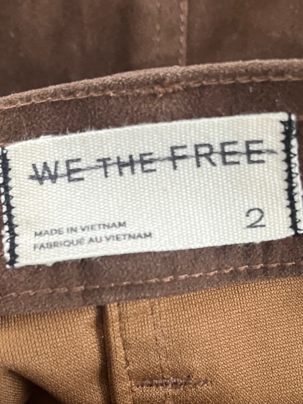 Free People Light Side brown vegan suede mini skirt size 2 - Picture 11 of 13